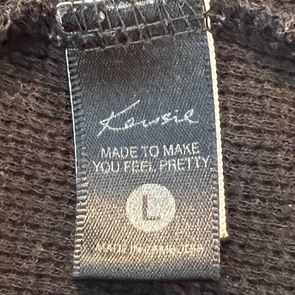 KENSIE Sweatshirt Top-Stitching Drawstring Hoodie
Black, Size: L - Picture 2 of 10